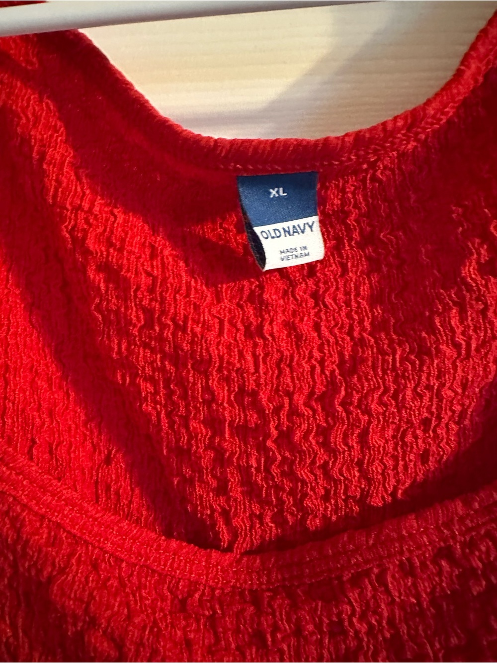 Red Textured Tank Top - Picture 4 of 4